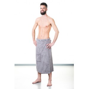 NordicSPA - GREY, kilt do sauny  froté 90x155cm unisex
