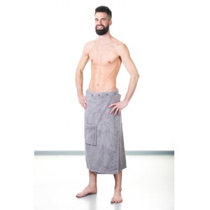 NordicSPA - GREY, kilt do sauny  froté 80x145cm unisex