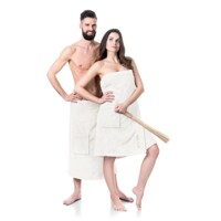 Kilt NordicSPA BIELY, 90x155 cm - pánsky, froté