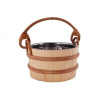 Sentiotec drevené vedro s nerezovou výplňou, 3 l...