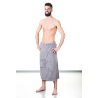 NordicSPA - GREY, kilt do sauny  froté 80x145cm unisex